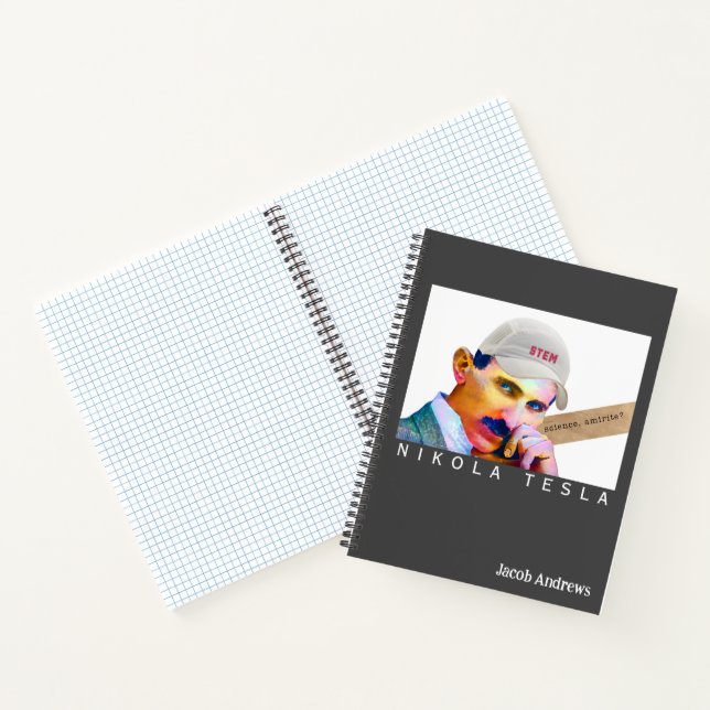Funny Tesla Personalized Graph Notebook (Inside)
