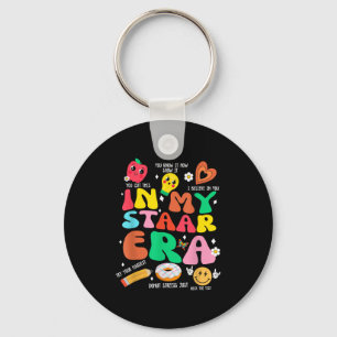 Funny Test Day In My Staar Era Motivational Studen Keychain