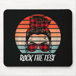 Funny Test Day Rock The Test Sunset Testing Day Mouse Pad