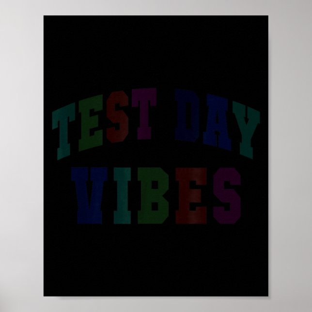 Funny test day vibes testing teacher bruh stem poster (Front)