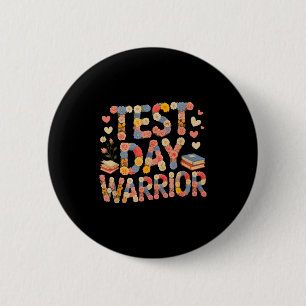 Funny test day warrior bruh science math countdown 2 inch round button