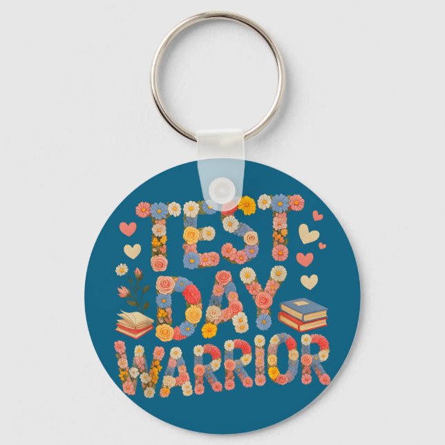 Funny test day warrior bruh science math countdown keychain (Front)