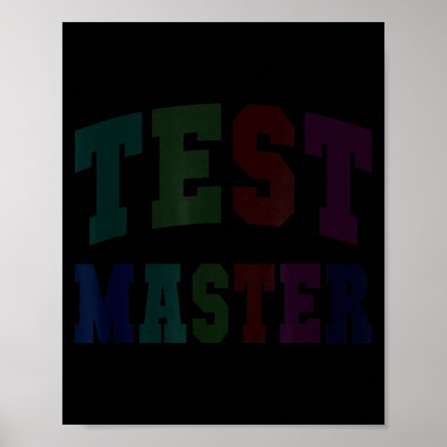 Funny test master testing day teacher mode on ela poster (Front)