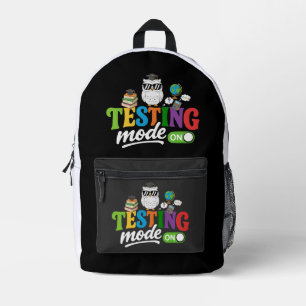 Funny Testing Mode On Cool Owl Teacher & Student Printed Backpack