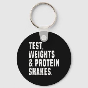 Funny Testosterone Test Steroid Humour Bodybuildin Keychain