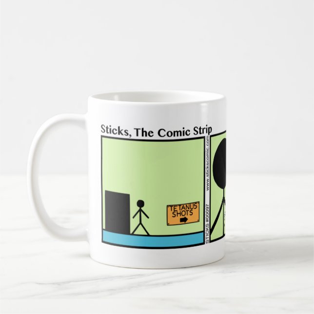 Funny Tetanus Shot Stickman Mug - 097 (Left)