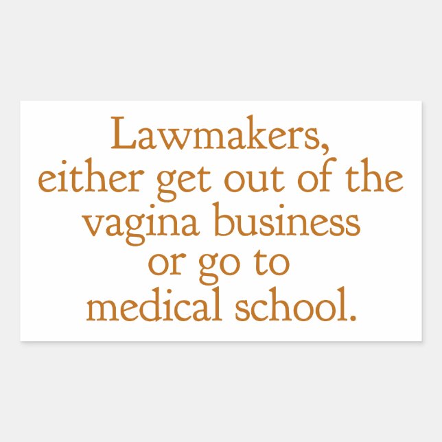 Funny Texas Abortion Laws Pro Choice Political Sticker (Front)