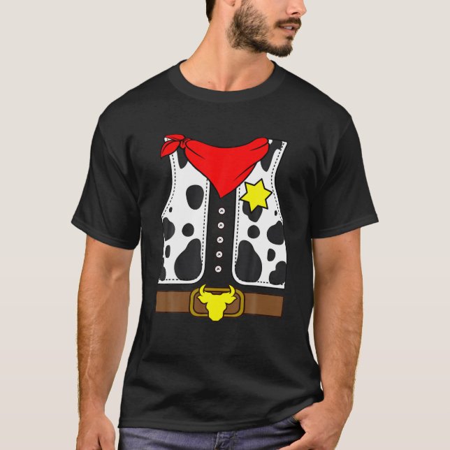 Funny Texas Cowboy Red Bandana Rodeo Western Sheri T-Shirt (Front)