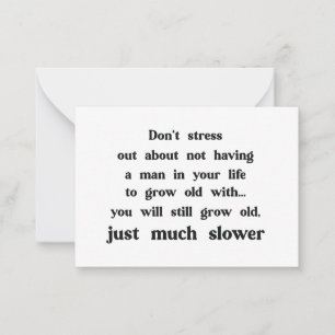 Funny text about women and men. card