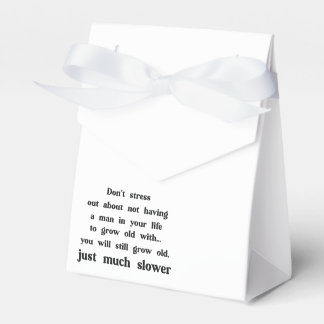 Funny text about women and men. favor box