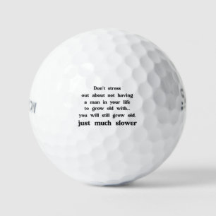 Funny text about women and men. golf balls