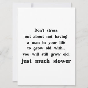 Funny text about women and men. holiday card