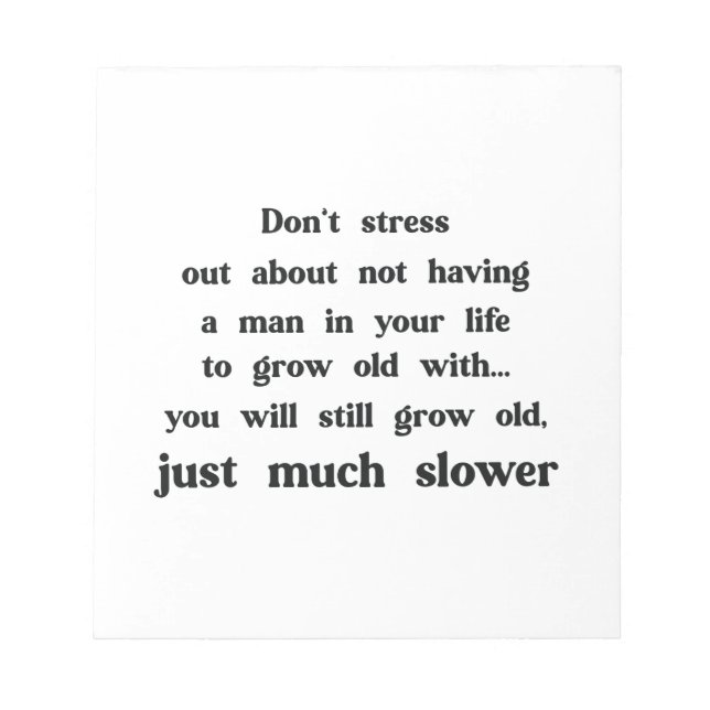 Funny text about women and men. notepad (Front)