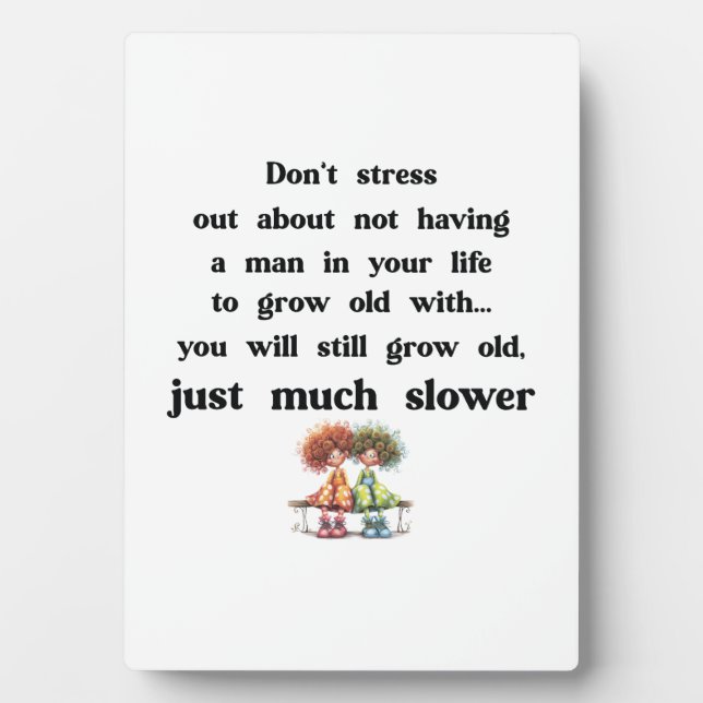 Funny text about women and men plaque (Front)