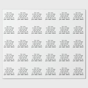 Funny text about women and men. wrapping paper