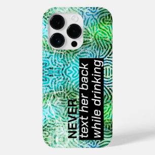Funny text Cool green & blue Case-Mate iPhone 14 Pro Case
