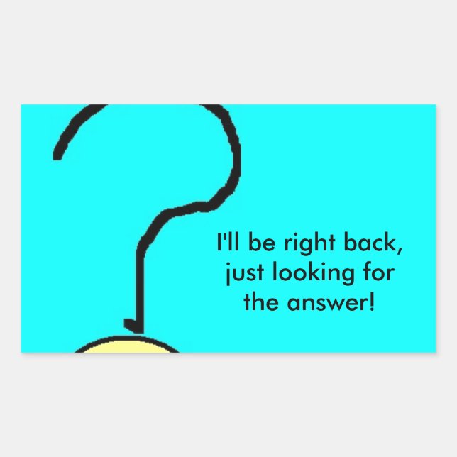 funny text, gone question mark emoji sticker (Front)