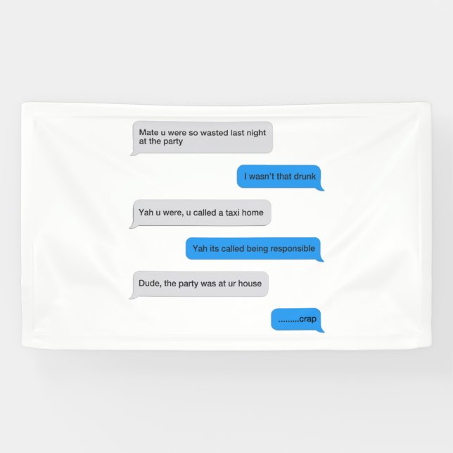 Funny text message banner (Horizontal)