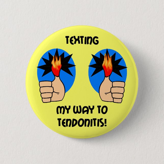 Funny texting 2 inch round button (Front)