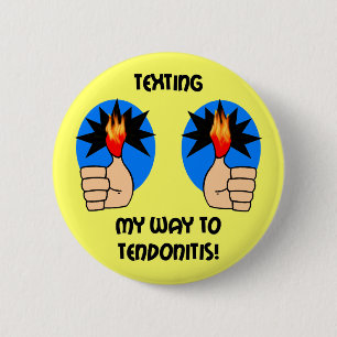 Funny texting 2 inch round button