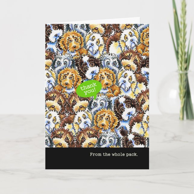 Funny Thank You from Group Cockapoo Dogs (Front)