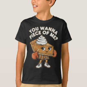 Funny Thanksgiving Boxing Pumpkin Pie You Wanna Pi T-Shirt