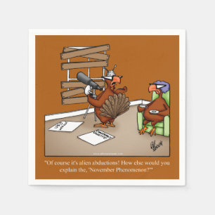 Funny Thanksgiving Cocktail Party Napkins