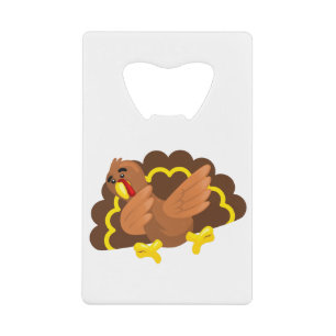 funny thanksgiving dabbing turkey credit card bottle opener