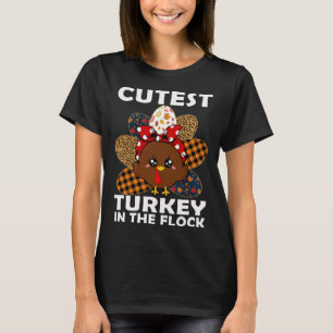 Funny Thanksgiving Day Boys Kids Girl Cutest Turke T-Shirt