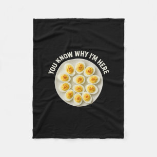 Funny Thanksgiving Deviled Eggs - You Know Why I'm Fleece Blanket