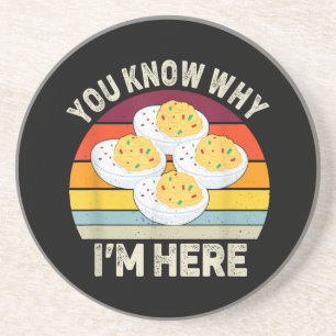 Funny Thanksgiving Deviled Eggs You Know Why I'm H Coaster