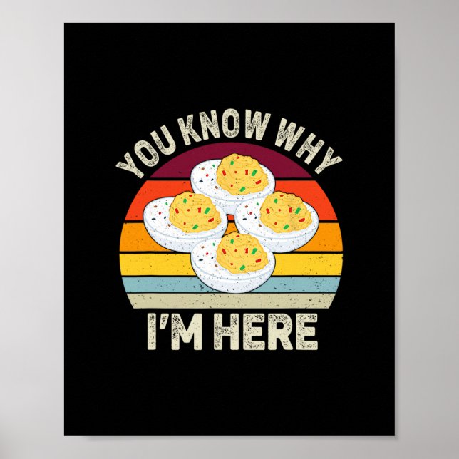 Funny Thanksgiving Deviled Eggs You Know Why I'm H Poster (Front)