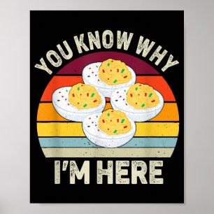 Funny Thanksgiving Deviled Eggs You Know Why I'm H Poster
