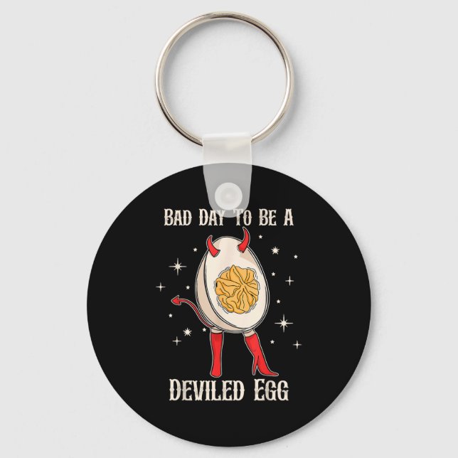Funny Thanksgiving Dinner Bad Day To Be A Deviled  Keychain (Front)