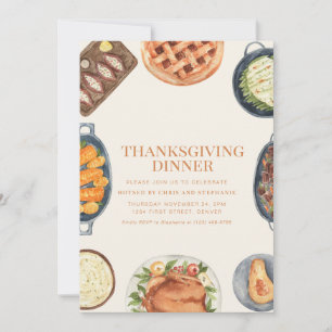 Funny Thanksgiving Dinner Party Invitation