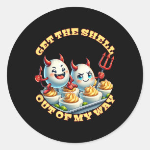 Funny Thanksgiving Dinner You Know Why I'm Here De Classic Round Sticker