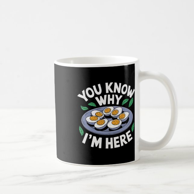 Funny Thanksgiving Dinner You Know Why I'm Here Re Coffee Mug (Right)