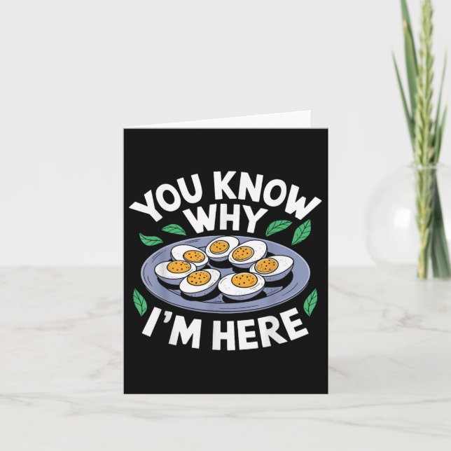 Funny Thanksgiving Dinner You Know Why Im Here Ret Card (Front)