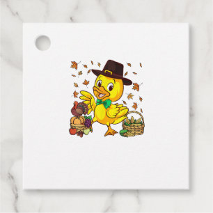 Funny Thanksgiving Duck Turkey Boys Girls  Favour Tags