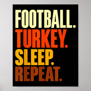 Funny thanksgiving football boys thanksgiving poster
