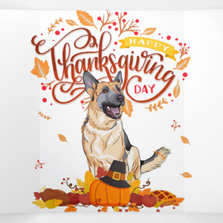 Funny Thanksgiving Gifts German Shepherd Dog Tri-Fold Announcement