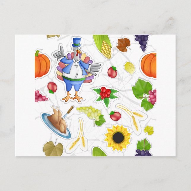 funny thanksgiving holiday postcard (Front)