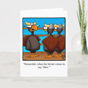 Funny Thanksgiving Humour Greeting Card