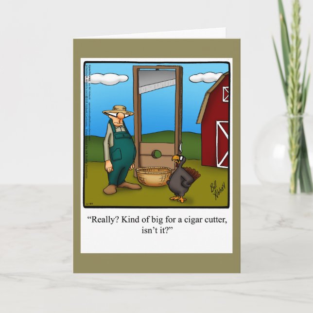 Funny Thanksgiving Humour Greeting Card Spectickle (Front)