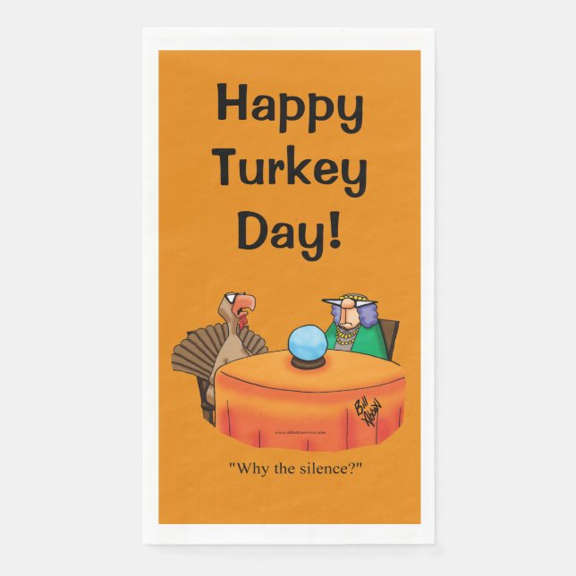 Funny Thanksgiving Humour Guest Towels Napkin (Front)