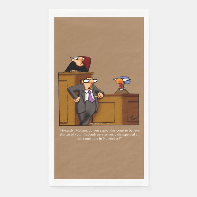 Funny Thanksgiving Humour Guest Towels Napkin (Front)