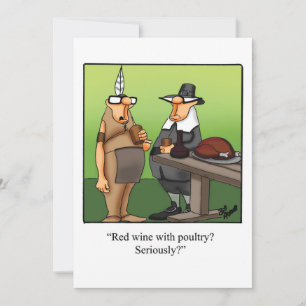 Funny Thanksgiving Humour Holiday Card