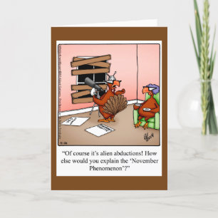 Funny Thanksgiving Humour Holiday Carte de voeux