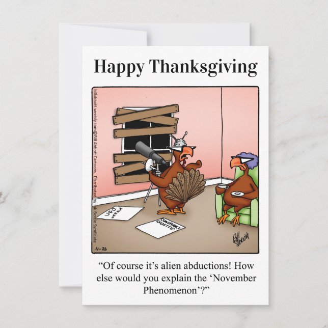 Funny Thanksgiving  Humour Invitations (Front)
