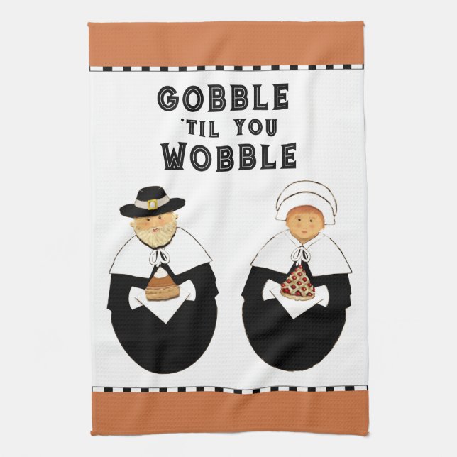 Funny Thanksgiving Kitchen Towel (Vertical)